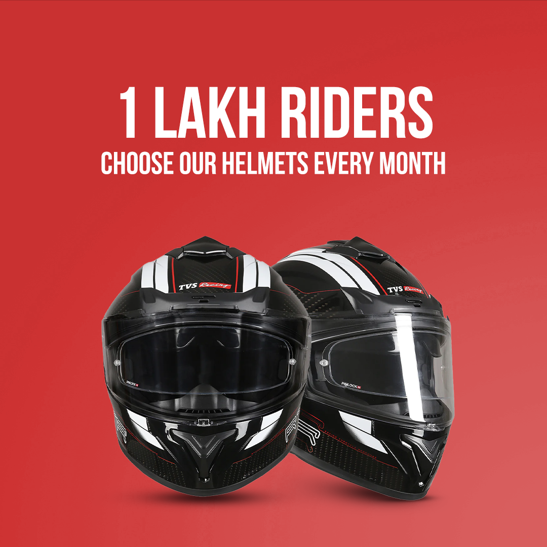 TVS Racing Hurricane Helmet Full-Face, Aerodynamic Design